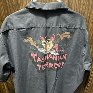 Tasmanian Devil short sleeve men’s work shirt.